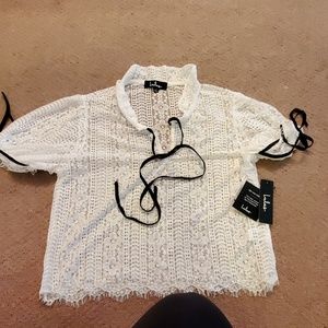 Brand new Lulus lace top. Size large